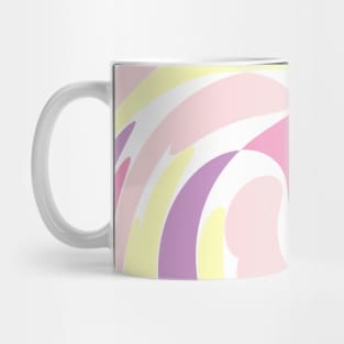 Twirl of Pastel Coloured Hearts Mug